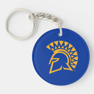 San Jose State Spartans Polka Dot Pattern Sleutelhanger