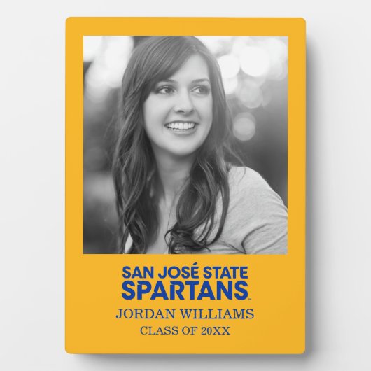 San Jose State Spartans Wordmark Fotoplaat (voorkant)