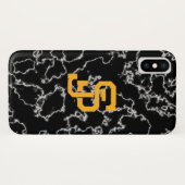 San Jose State Spartans zwarte marmer Case-Mate iPhone Case (Achterkant (horizontaal))