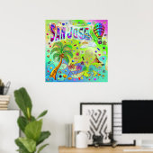San Jose Tijdloos Melodie Poster (Thuiskantoor)