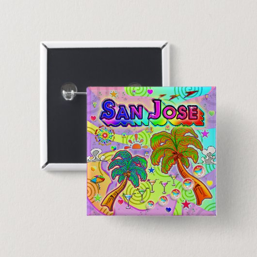 San Jose Vacation Target Button (Voorkant /achterkant)