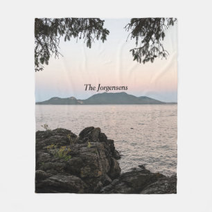 San Juan-eilanden - Maan stijgt over Cypress-eilan Fleece Deken