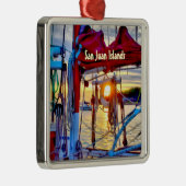 San Juan-eilanden met kerstversiering Metalen Ornament (Rechts)