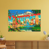 San Juan-eilanden, WashingtonLarge Letter Canvas Afdruk (Insitu (Woonkamer))
