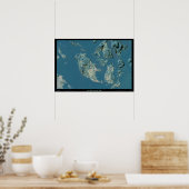 San Juan Island, affiche satellite de Washington (Cuisine)