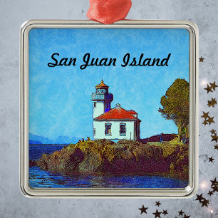 San Juan Island Limoen Kiln Lighthouse Ornament