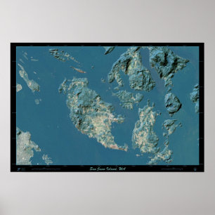San Juan Island, Washington satellietposter Poster