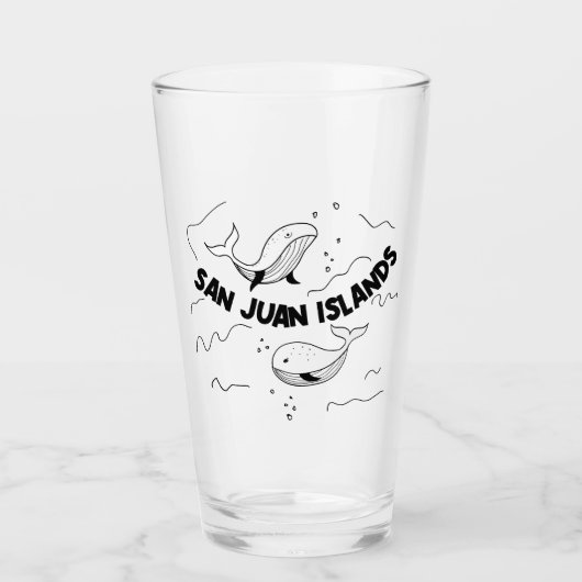 San Juan Islands Whales Glas (Voorkant)