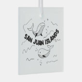 San Juan Islands Whales Glas Ornament (Voorkant Rechts)