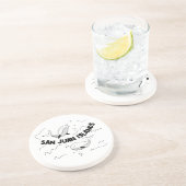 San Juan Islands Whales Zandsteen Onderzetter (Zijkant)