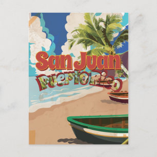 San Juan Puerto Rico Oude Reisposter Briefkaart