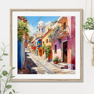 San Juan Puerto Rico reizen kunst aan de muur Poster