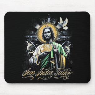 San Judas Tadeo Religieuze Kunst Katholieke Heilig Muismat
