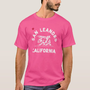 San Leandro California Beach Flag Beer Surf ca vin T-shirt