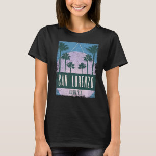 San Lorenzo California CA Vintage Vaporwave Retro T-shirt