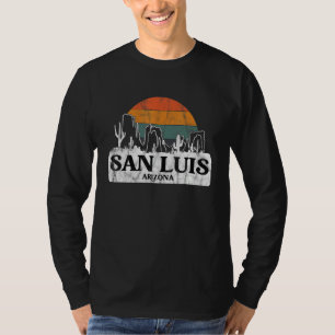 San Luis AZ Arizona Antieke zonsondergang cactus b T-shirt