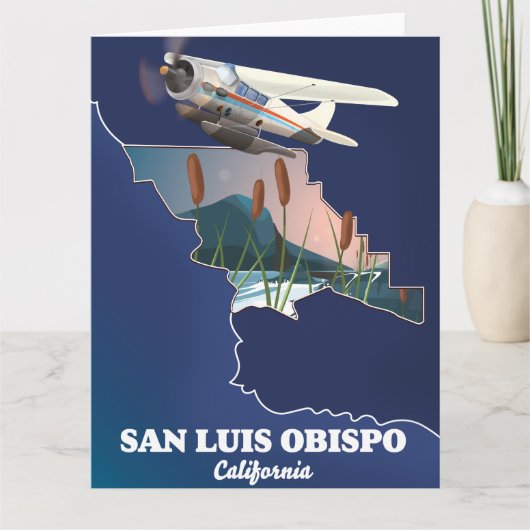 San luis obispo California map Briefkaart (Voorkant)