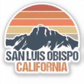 San Luis Obispo California Mountain Sunset Sticker (Voorkant)