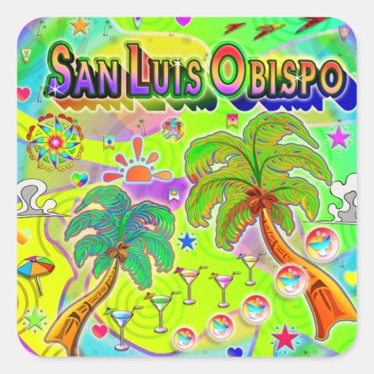 San Luis Obispo Mind Focus Sticker (Voorkant)
