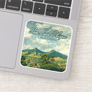 San Luis Obispo SLO California Central Coast Retro Sticker