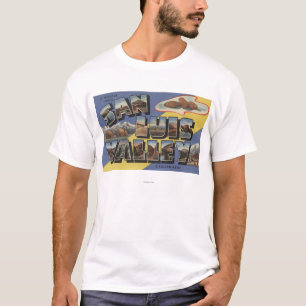 San Luis Valley, Colorado - Grote Letter T-shirt