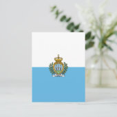 San-Marinese vlag Briefkaart (Staand voorkant)