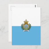 San-Marinese vlag Briefkaart (Voorkant / Achterkant)