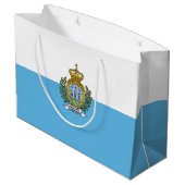 San-Marinese vlag Groot Cadeauzakje (Achterkant Gekanteld)