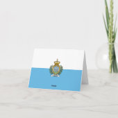 San-Marinese vlag Notitiekaartje (Achterkant)