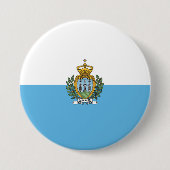 San-Marinese vlag Ronde Button 7,6 Cm (Voorkant)