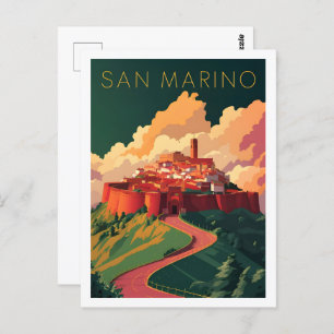 San Marino Beroemde Reisplaats Briefkaart