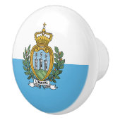 San Marino Flag Keramische Knop (Rechts)