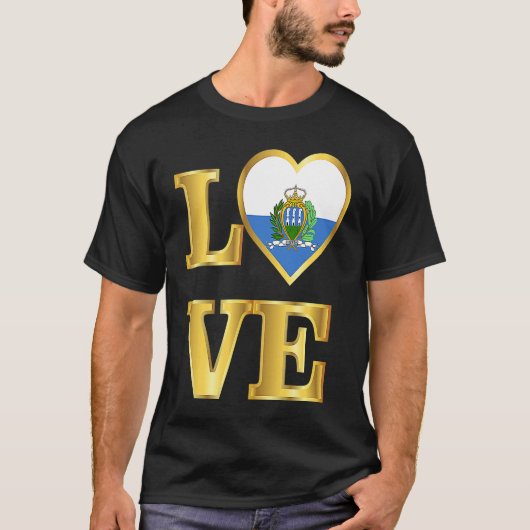 San Marino Flag Sammarinese Pride and Love T-shirt (Voorkant)