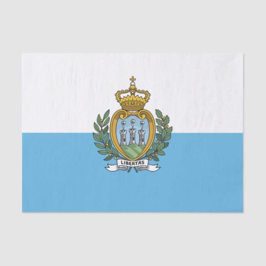 San Marino Flag Tissuepapier (Voorkant)