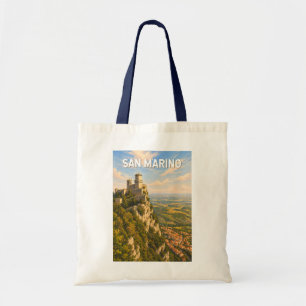 San Marino Illustratie Reis Kunst Vintage Tote Bag