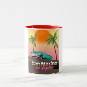 San Marino Los Angeles Tweekleurige Koffiemok