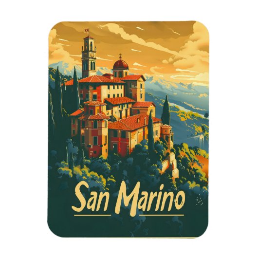 San Marino Reizen Magneet (Verticaal)