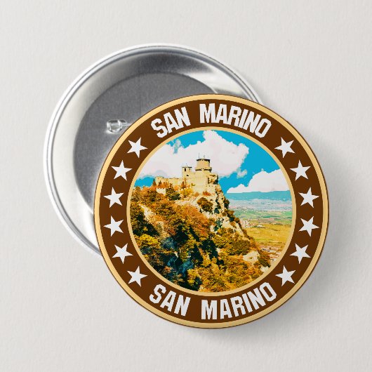 San Marino Ronde Button 7,6 Cm (Voorkant /achterkant)