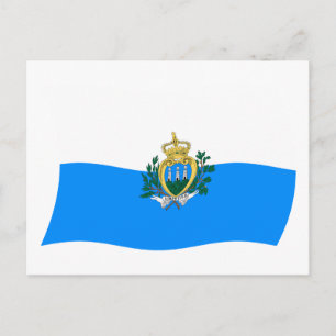 San Marino Vlag Ansichtkaart Briefkaart