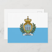 San Marino-vlag Briefkaart (Voorkant / Achterkant)