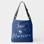 San Marino vlag in het hart Crossbody Tas (Voorkant)