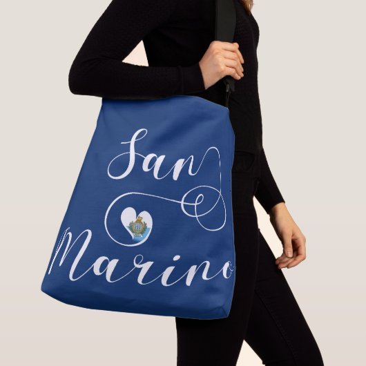 San Marino vlag in het hart Crossbody Tas (Dichtbij)