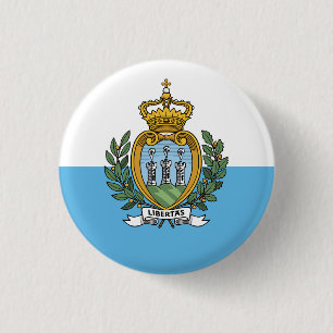 San Marino-vlag Ronde Button 3,2 Cm