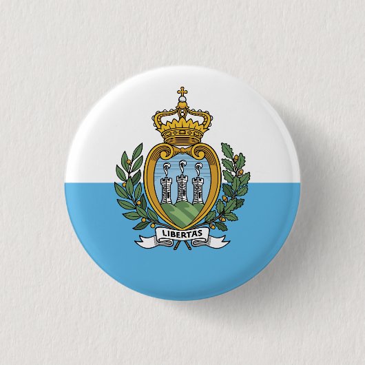 San Marino-vlag Ronde Button 3,2 Cm (Voorkant)