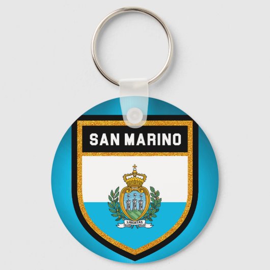San Marino-vlag Sleutelhanger (Voorkant)