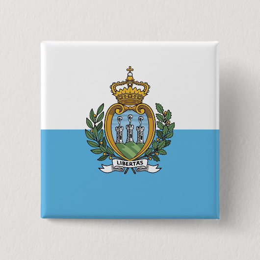 San Marino-vlag Vierkante Button 5,1 Cm (Voorkant)
