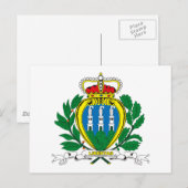 San Marino-wapenschild Briefkaart (Voorkant / Achterkant)