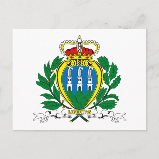 San Marino-wapenschild Briefkaart (Voorkant)