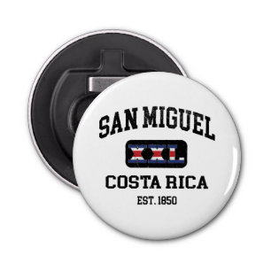 San Miguel, Costa Rica - XXL Athletic Button Flesopener