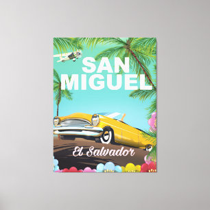 San Miguel El Salvador — vintage-poster Canvas Afdruk